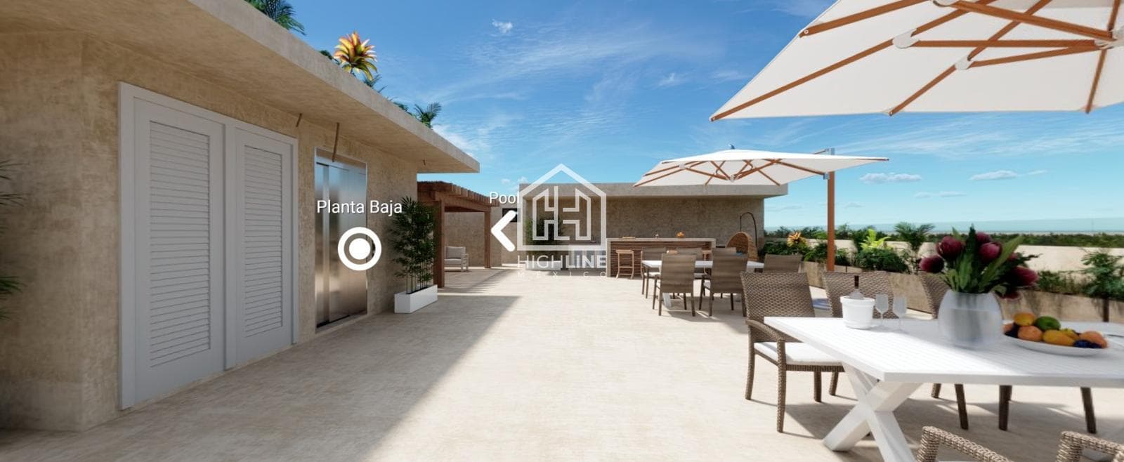 Loft with a Terrace in a Residential Complex – Cancún