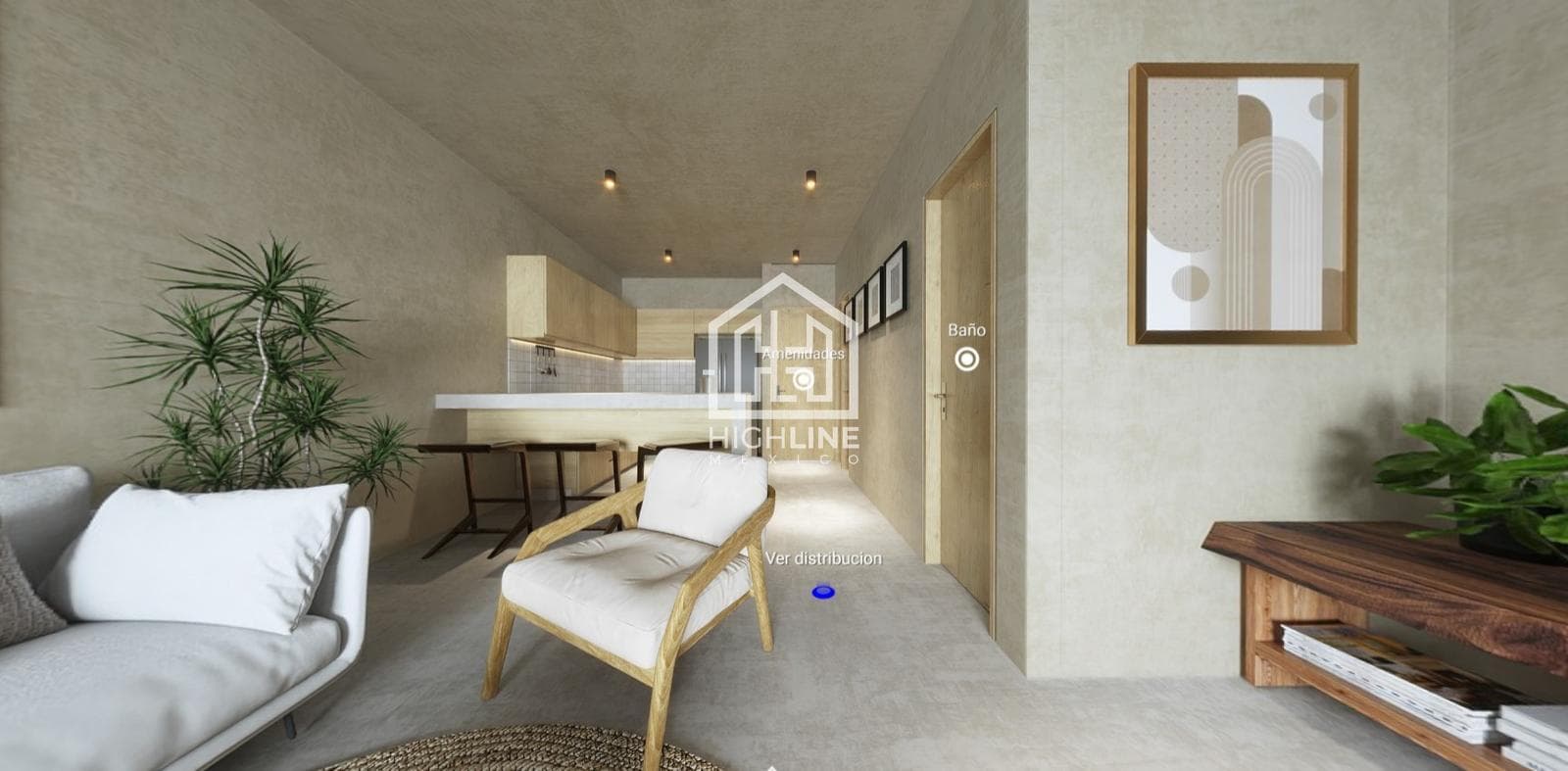Loft with a Terrace in a Residential Complex – Cancún