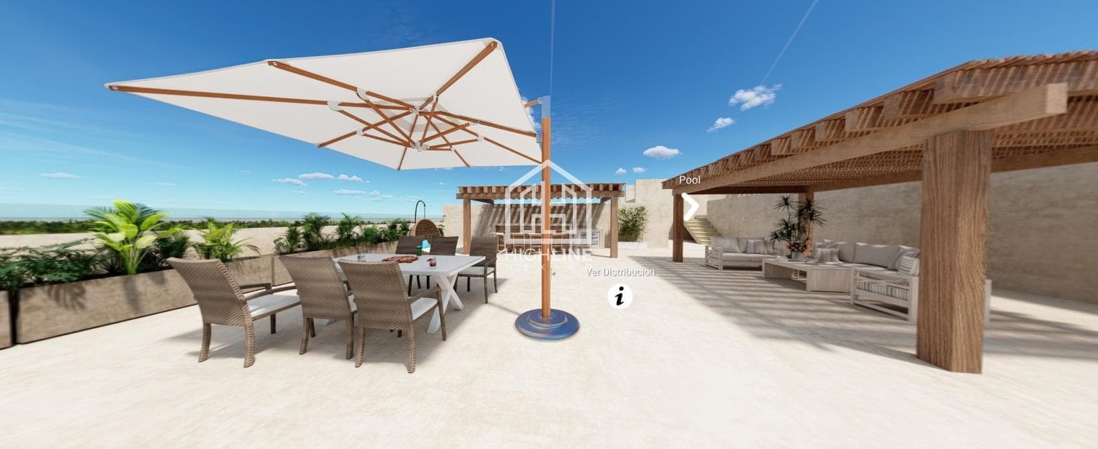Loft with a Terrace in a Residential Complex – Cancún