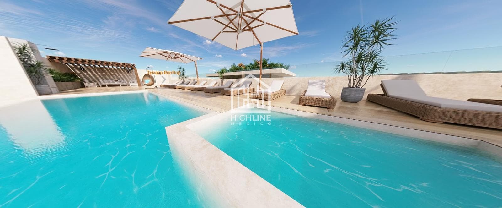 Loft with a Terrace in a Residential Complex – Cancún