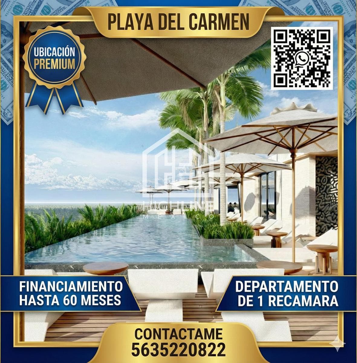 1-bedroom apartment for sale with a pool, 8 minutes from the ocean in Gymancio