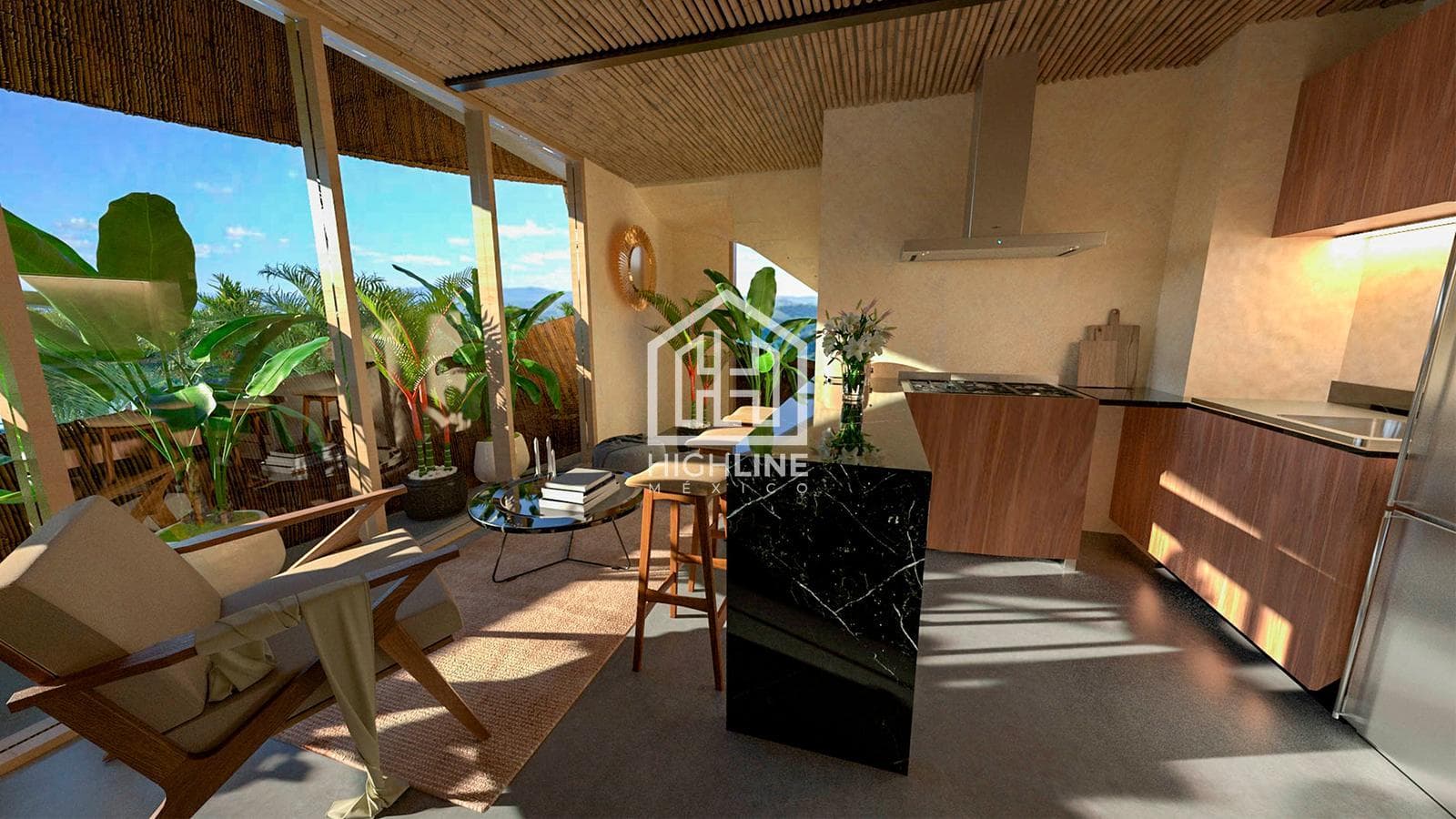 STUDIO FOR SALE IN TULUM WITH A ROOFTOP BAR AND SWIM-UP POOL