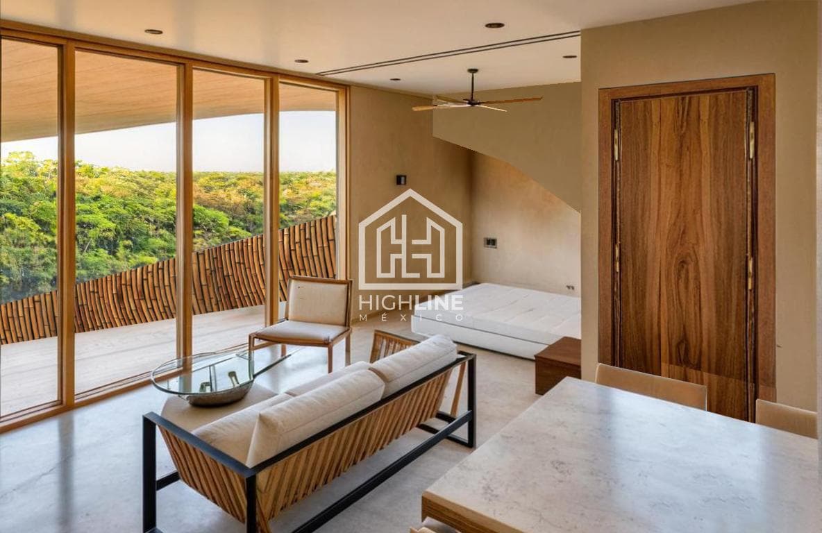 STUDIO FOR SALE IN TULUM WITH A ROOFTOP BAR AND SWIM-UP POOL