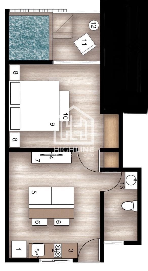 1-BEDROOM APARTMENT / PRE-SALE / 8 MINUTES FROM THE BEACH / 15% DOWN PAYMENT AND FINANCING / PRIVATE POOL