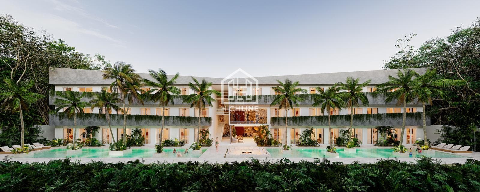 2-BEDROOM APARTMENT FOR SALE IN TULUM WITH A POOL AND FIREPIT