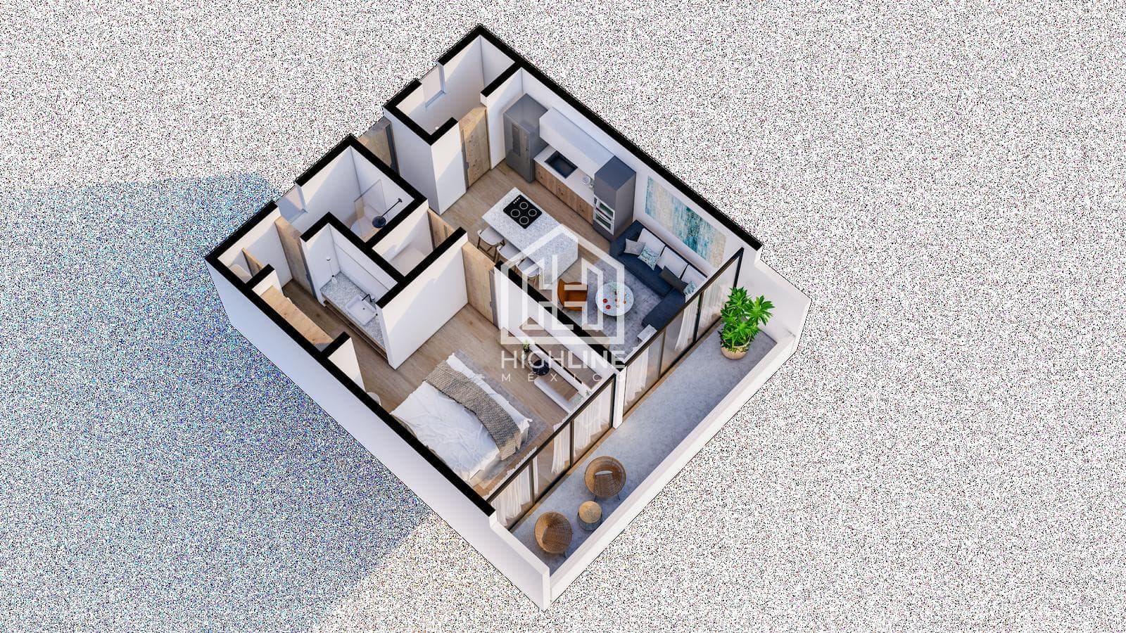 1-BEDROOM APARTMENT IN TULUM, 2 MINUTES FROM THE BEACH, WITH A POOL AND GYM