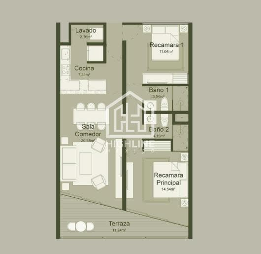 2-BEDROOM APARTMENT | PLAYA DEL CARMEN | 360 STEPS FROM THE BEACH | WITH A 2,000 M² ROOFTOP