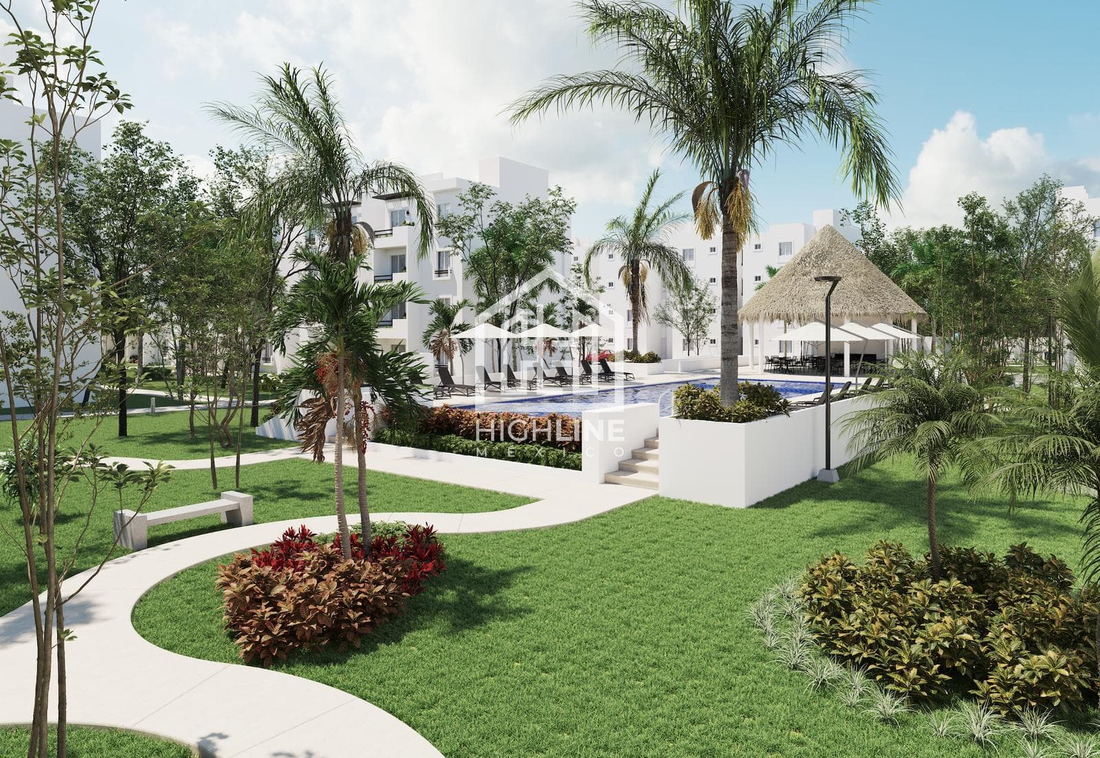 2-Bedroom Condo for Sale in Playa del Carmen with a Pool and Sports Courts