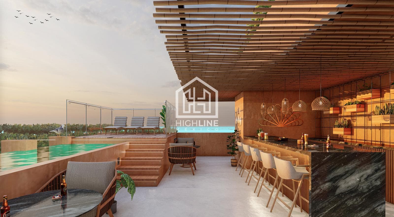 STUDIO WITH TERRACE AND POOL FOR SALE. PLAYA DEL CARMEN.