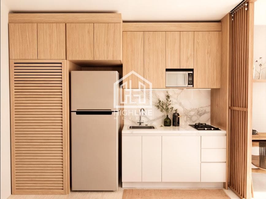 STUDIO APARTMENT FOR SALE WITH OCEAN VIEWS IN THE NEW DOWNTOWN AREA OF PLAYA DEL CARMEN