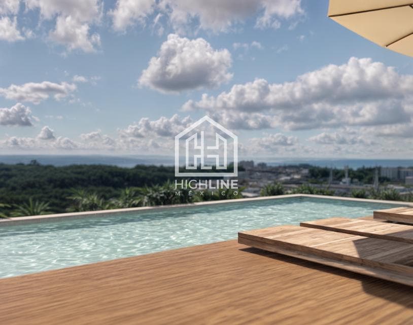 STUDIO APARTMENT FOR SALE WITH OCEAN VIEWS IN THE NEW DOWNTOWN AREA OF PLAYA DEL CARMEN
