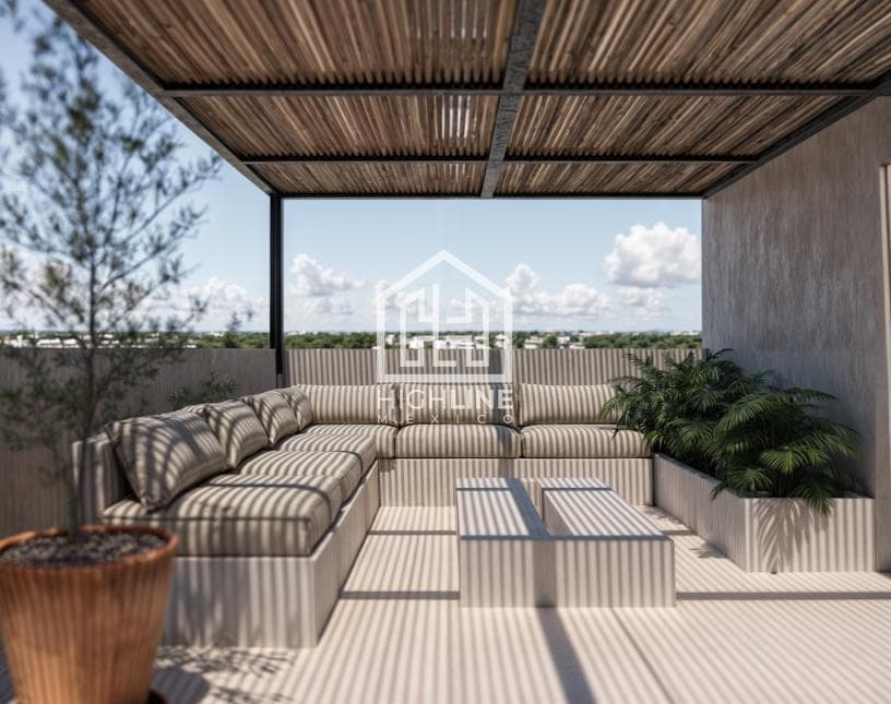 STUDIO APARTMENT FOR SALE WITH OCEAN VIEWS IN THE NEW DOWNTOWN AREA OF PLAYA DEL CARMEN