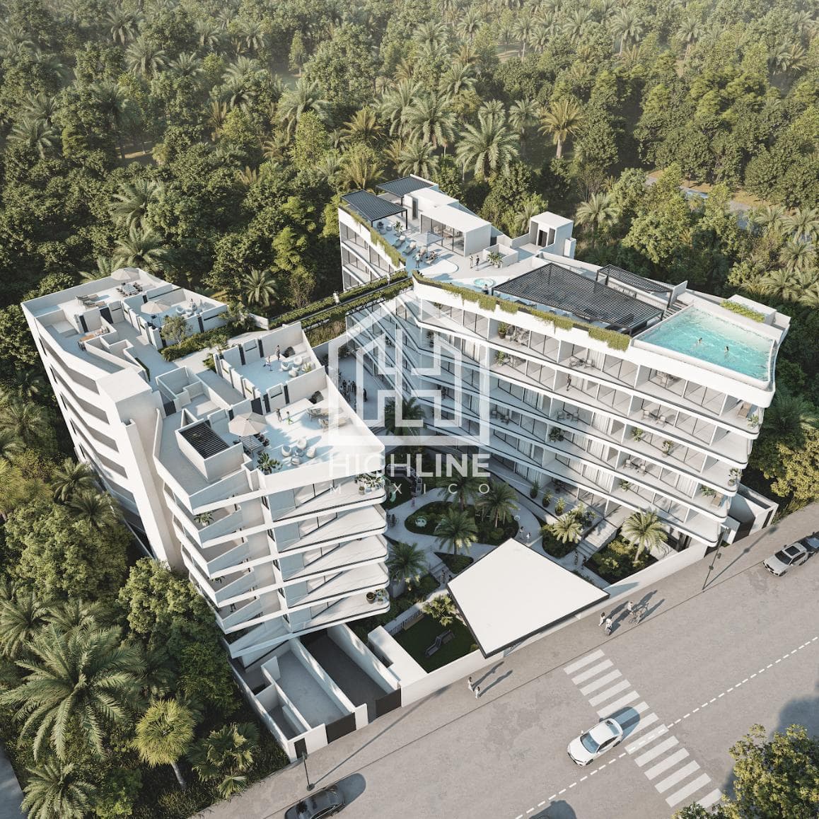 2-BEDROOM APARTMENT / PRE-SALE / UP-AND-COMING AREA IN PLAYA DEL CARMEN / CAPITAL GAINS.