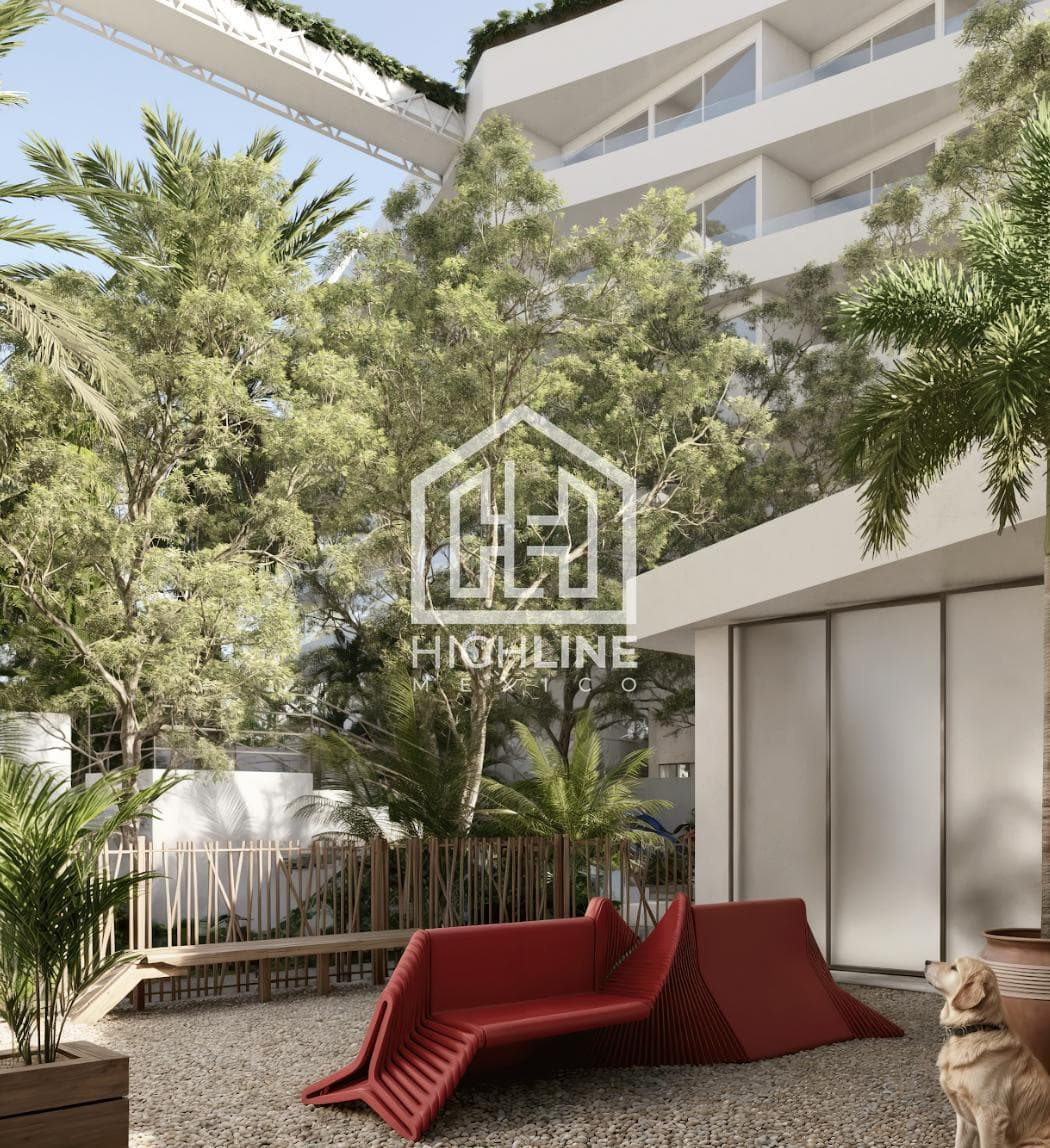 2-BEDROOM APARTMENT / PRE-SALE / UP-AND-COMING AREA IN PLAYA DEL CARMEN / CAPITAL GAINS.