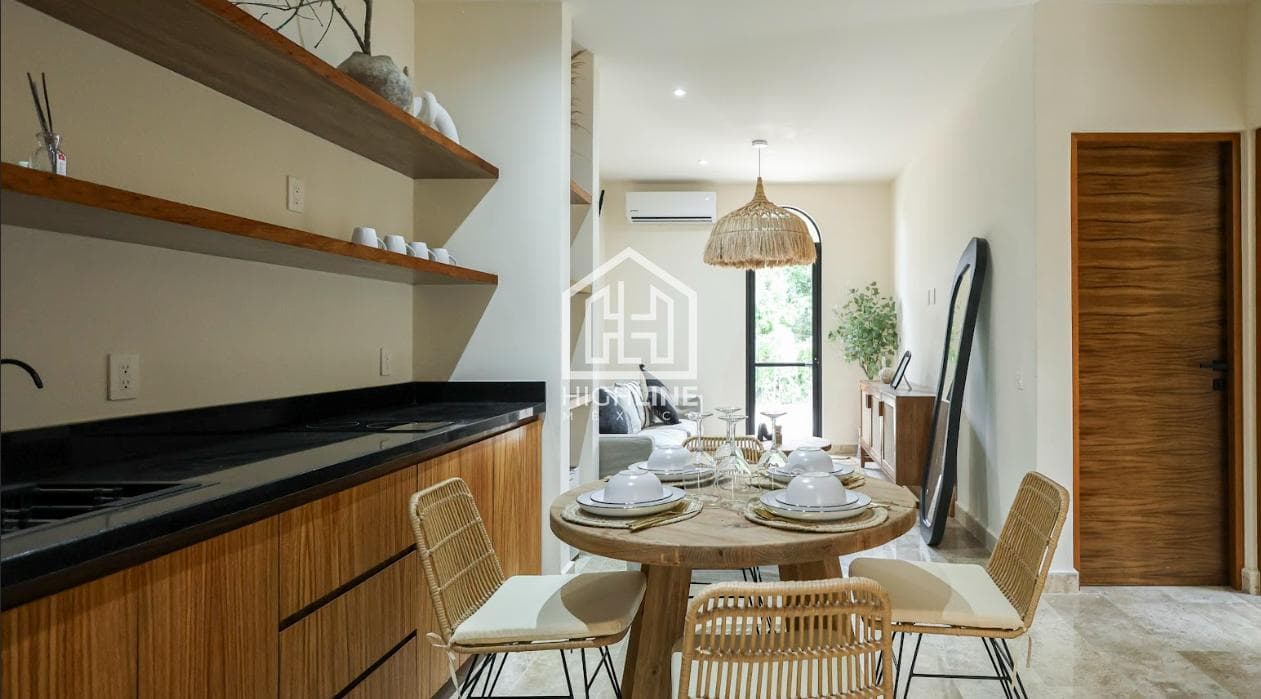 APARTMENT FOR SALE IN TULUM: 1 BEDROOM, BALCONY, GYM, AND POOL; AVAILABLE IMMEDIATELY