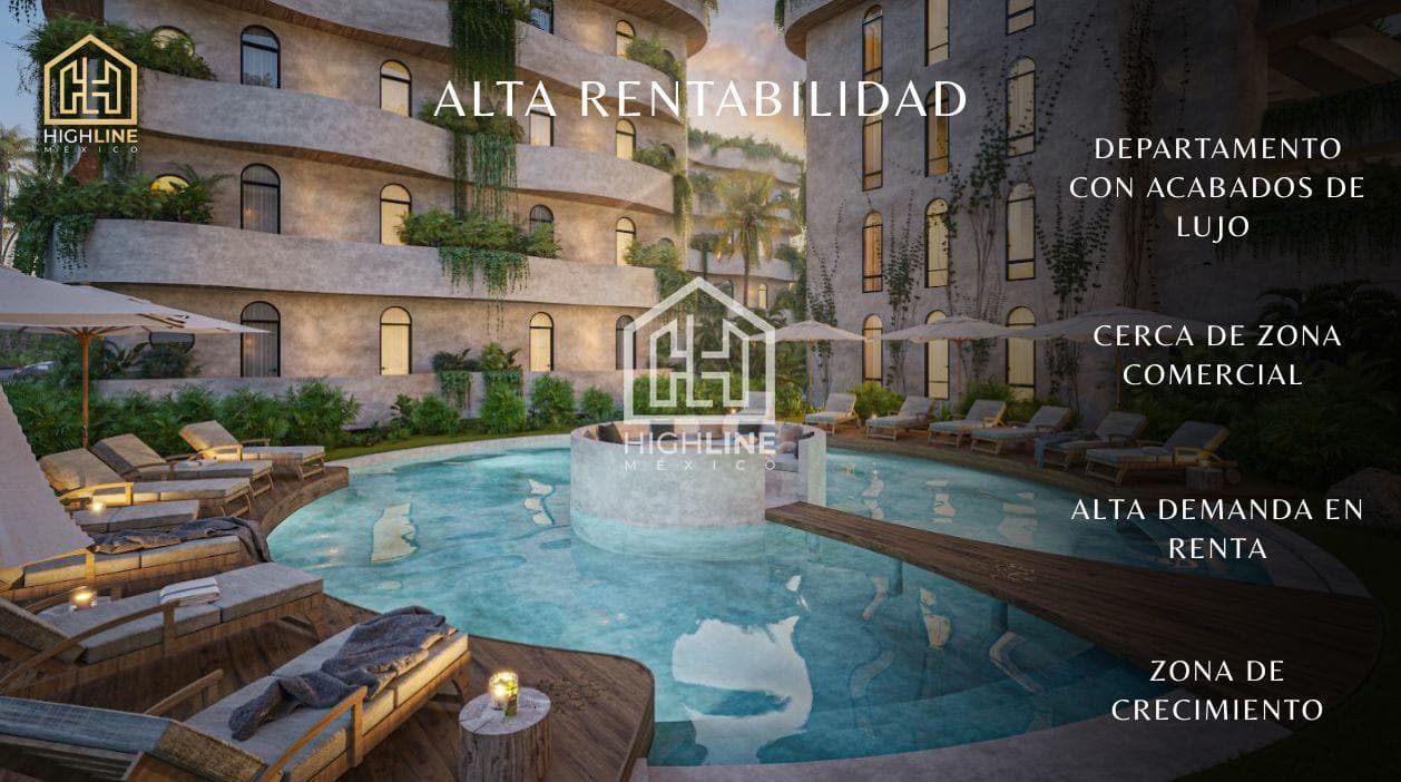 APARTMENT FOR SALE IN TULUM: 1 BEDROOM, BALCONY, GYM, AND POOL; AVAILABLE IMMEDIATELY