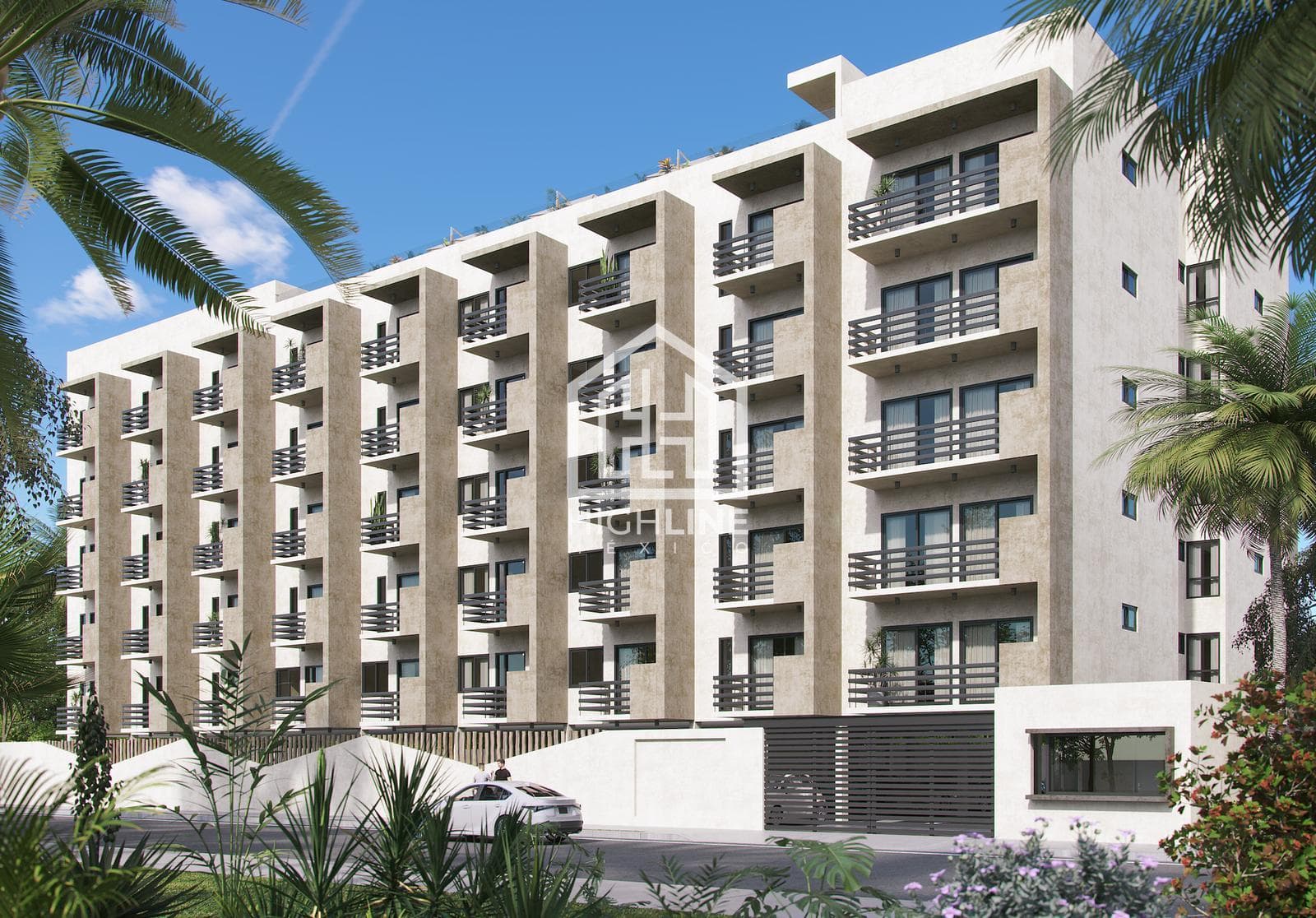 APARTMENT WITH BALCONY FOR SALE. SOUTH CANCÚN. POOL, ROOFTOP, GYM.