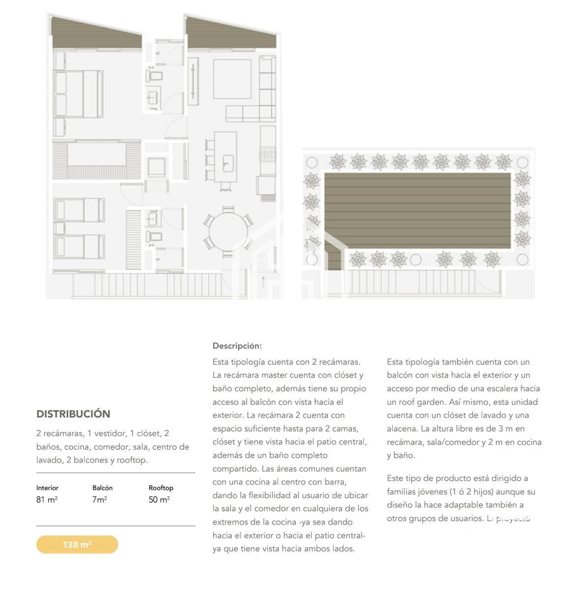 APARTMENT FOR SALE IN PLAYA DEL CARMEN: 3 BEDROOMS, POOL, YOGA, COWORKING SPACE