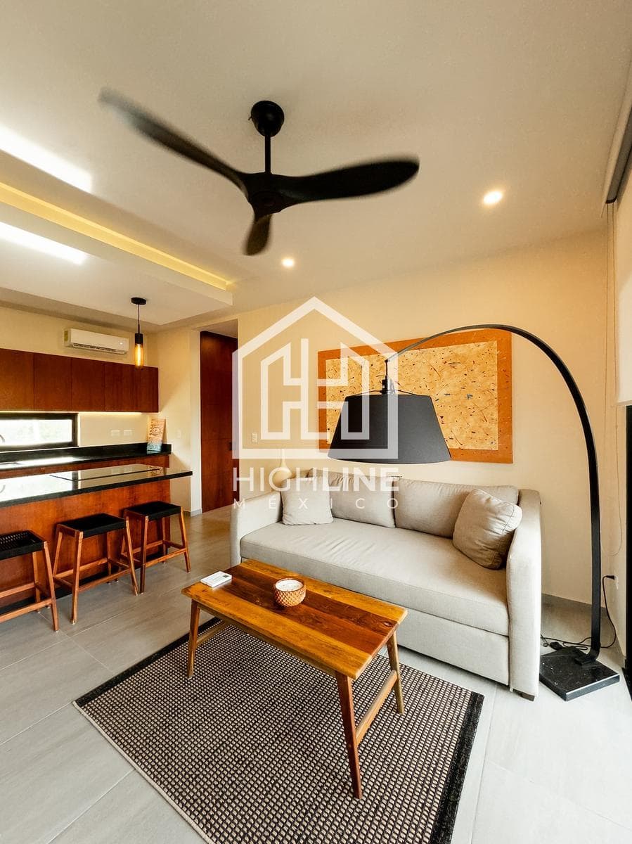 APARTMENT FOR SALE IN TULUM: 1 BEDROOM, SWIMMING POOL, YOGA, 10 MINUTES FROM THE BEACH