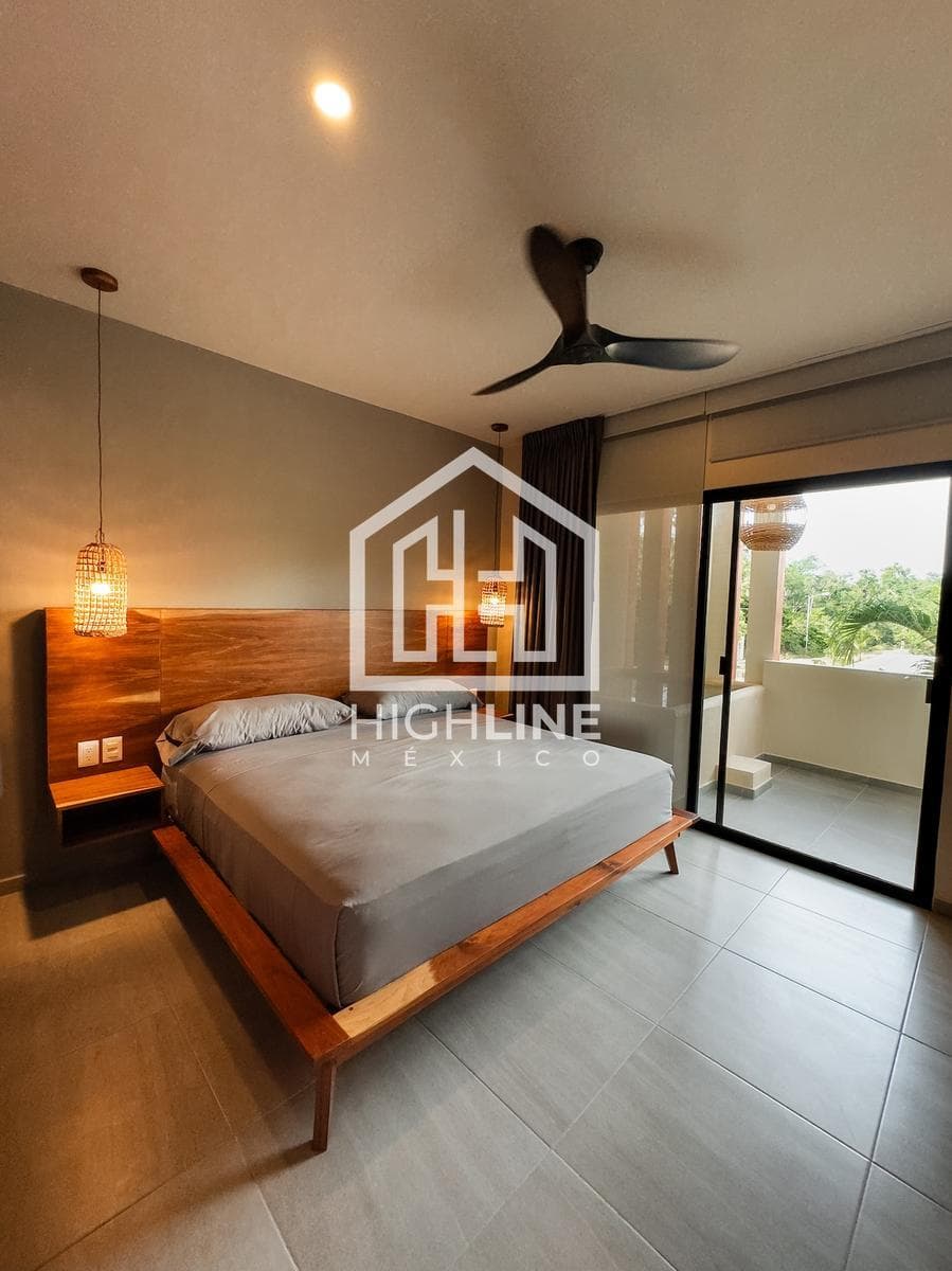 APARTMENT FOR SALE IN TULUM: 1 BEDROOM, SWIMMING POOL, YOGA, 10 MINUTES FROM THE BEACH