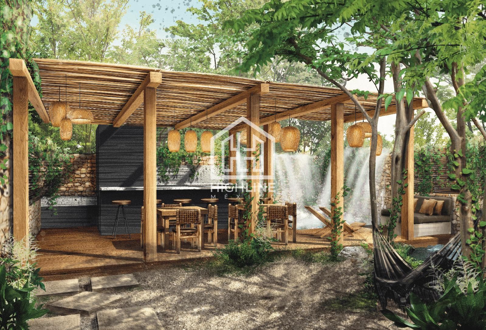 Apartment for sale in Tulum: 1 bedroom, private pool, coworking space, jacuzzi