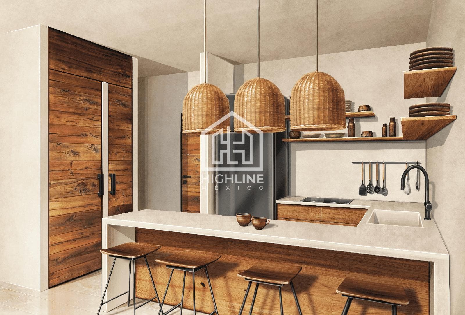 Apartment for sale in Tulum: 1 bedroom, private pool, coworking space, jacuzzi