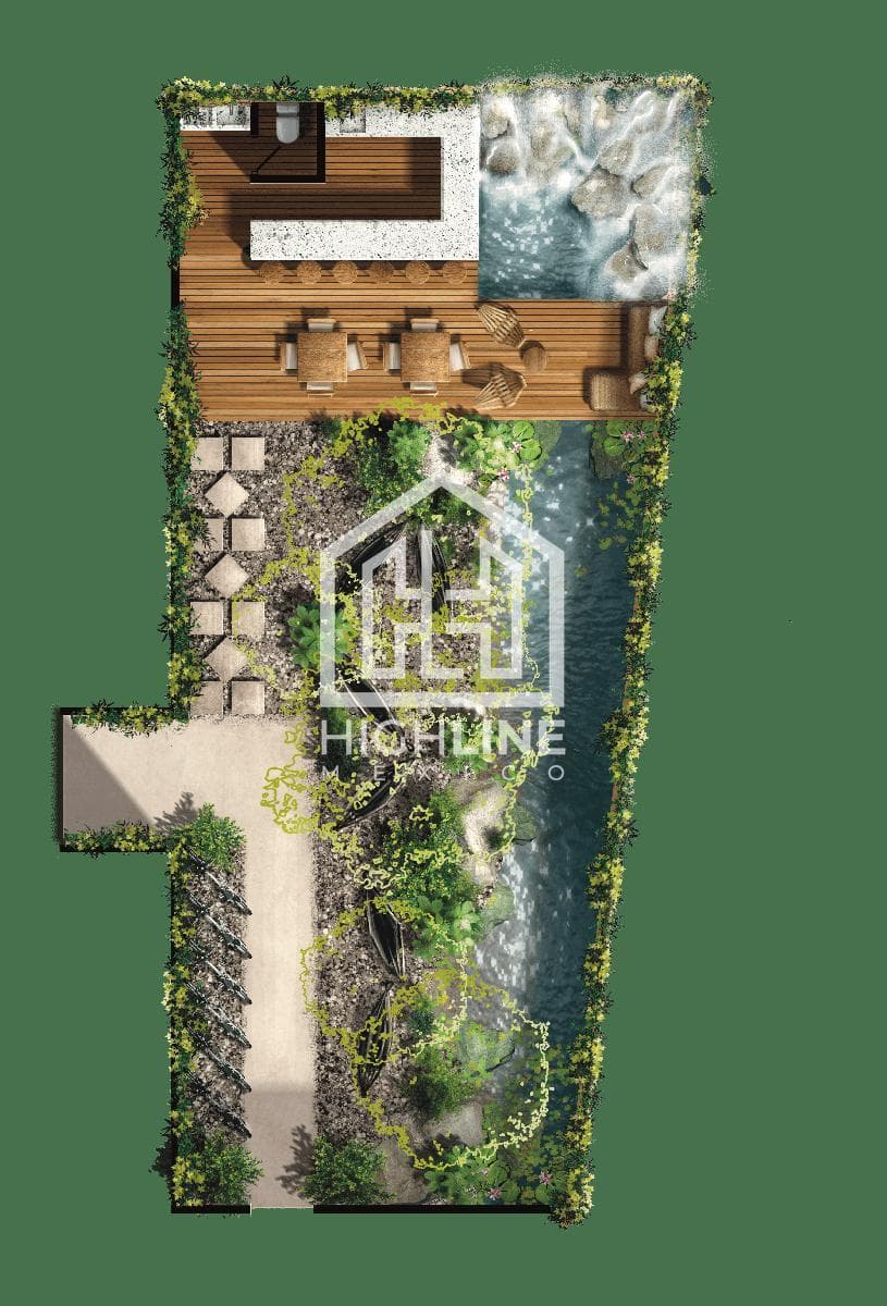 Apartment for sale in Tulum: 1 bedroom, private pool, coworking space, jacuzzi