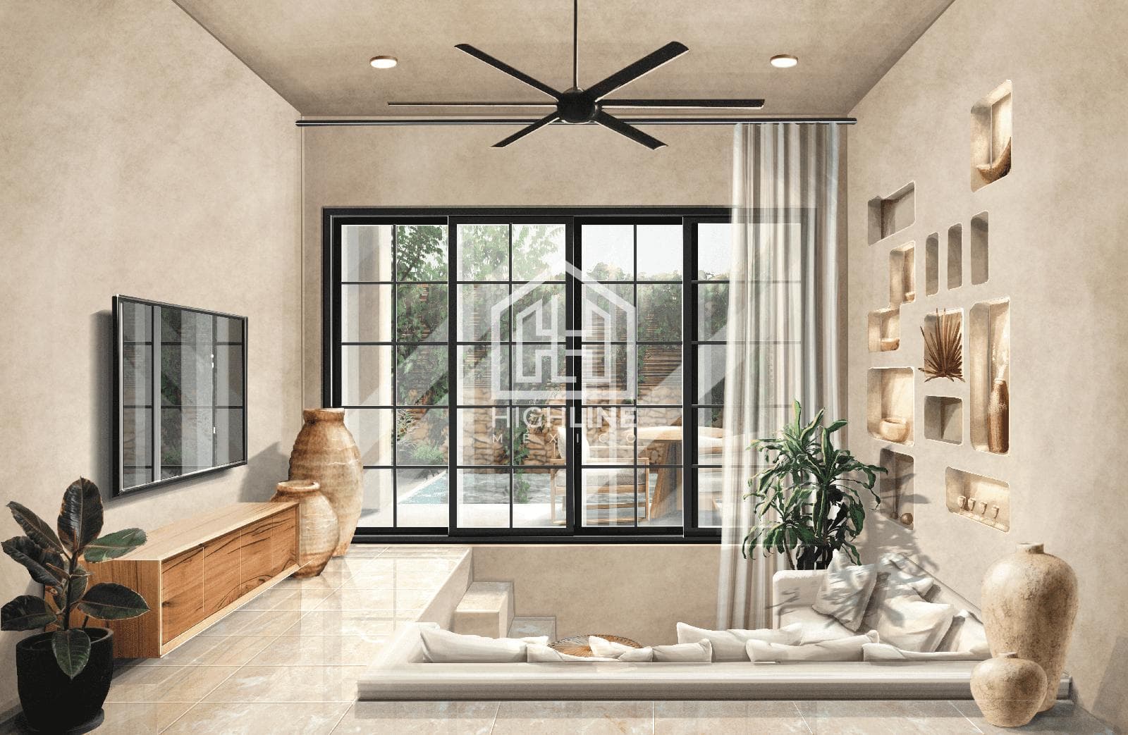 Apartment for sale in Tulum: 1 bedroom, private pool, coworking space, jacuzzi
