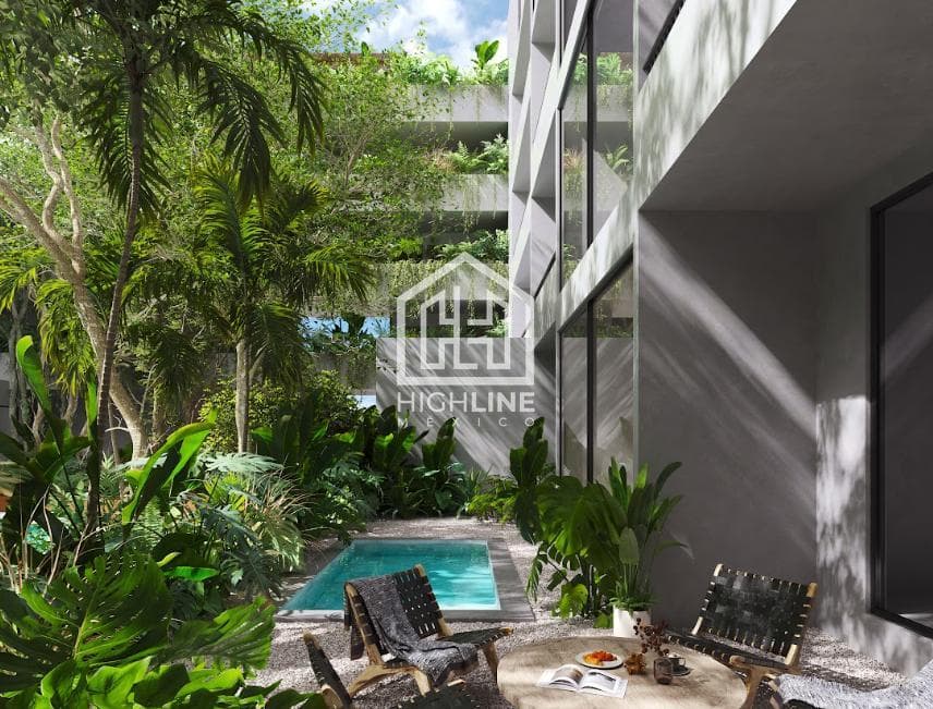 1-BEDROOM APARTMENT FOR SALE IN TULUM, 5 MINUTES FROM THE BEACH