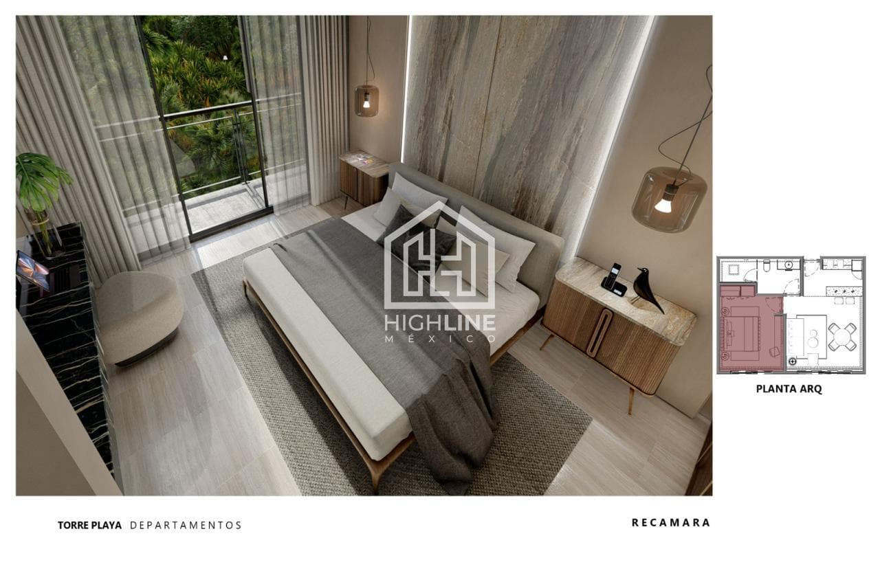 1-Bedroom Apartment in Playa del Carmen, Just a Few Meters from the Beach | Gym and Coworking Space
