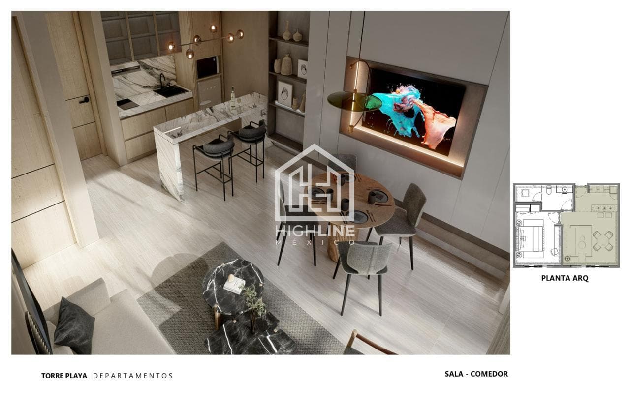 1-Bedroom Apartment in Playa del Carmen, Just a Few Meters from the Beach | Gym and Coworking Space