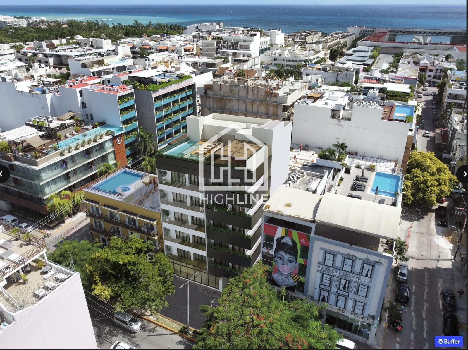 2-BEDROOM APARTMENT FOR SALE IN PLAYA DEL CARMEN, 2 MINUTES FROM THE BEACH, WITH A POOL