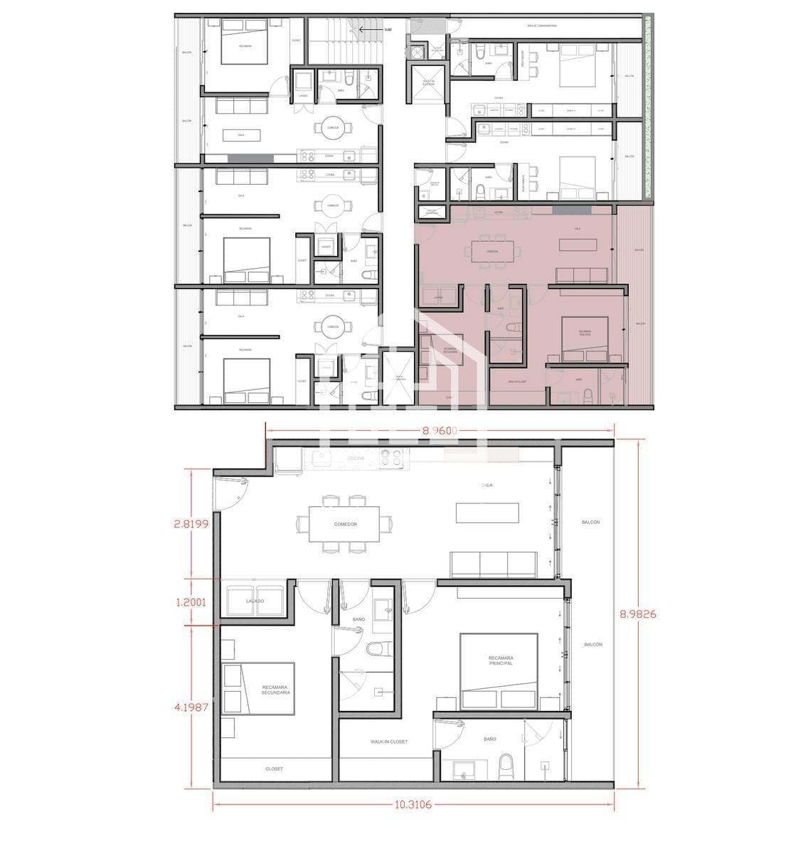 2-BEDROOM APARTMENT FOR SALE IN PLAYA DEL CARMEN, 2 MINUTES FROM THE BEACH, WITH A POOL