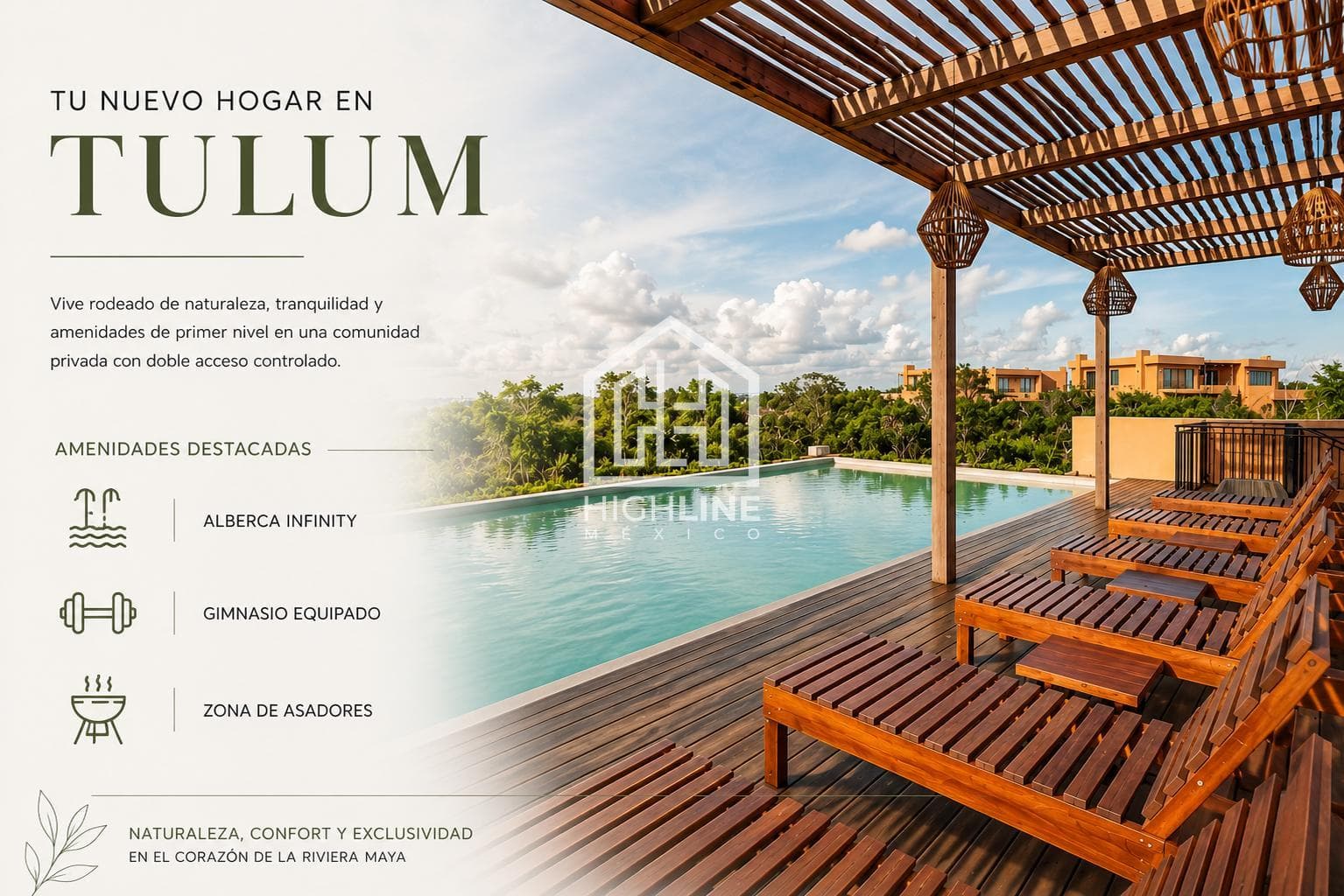 3-BEDROOM HOUSE FOR SALE IN TULUM WITH AN INFINITY POOL, PADEL COURT, AND GYM
