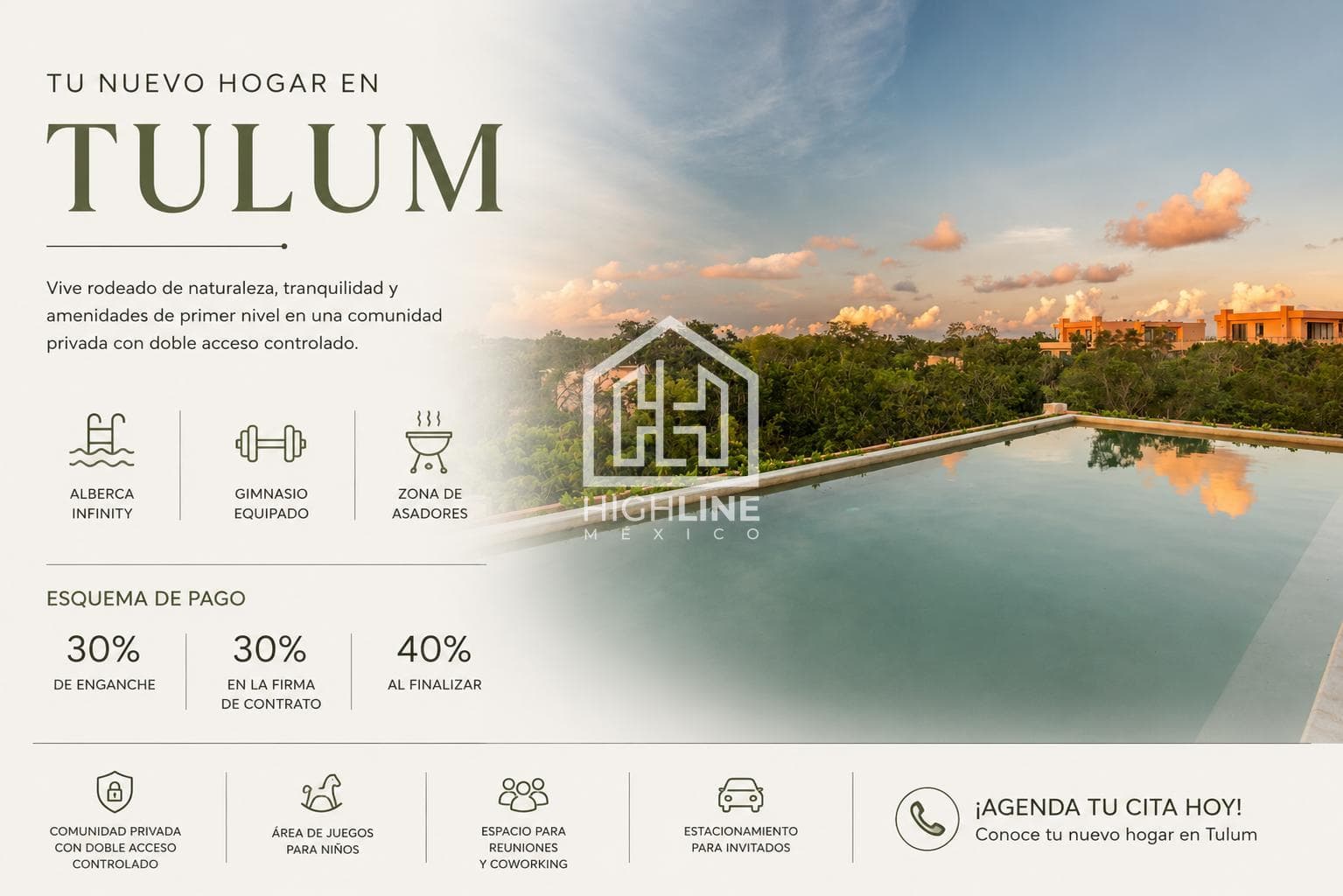 APARTMENT FOR SALE IN TULUM: 2 BEDROOMS WITH INFINITY POOL, PADEL COURT, AND COWORKING SPACE