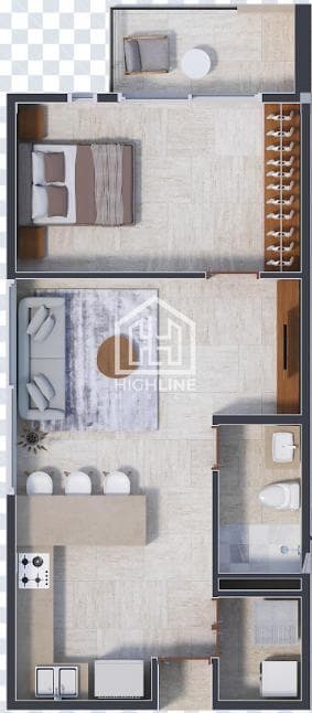 1-Bedroom Apartment in Cancún's Residential Area with Financing Options and No Credit Check Required