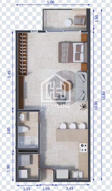 Studio for Sale in Downtown Cancún, with a Pool, 20 Minutes from the Hotel Zone