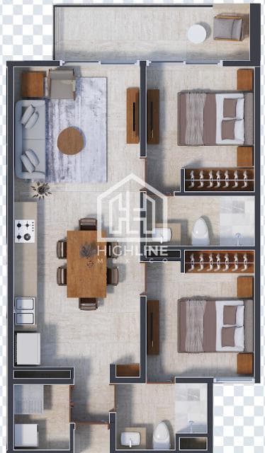 2-Bedroom Apartment for Sale in Cancún, 20 Minutes from the Hotel Zone