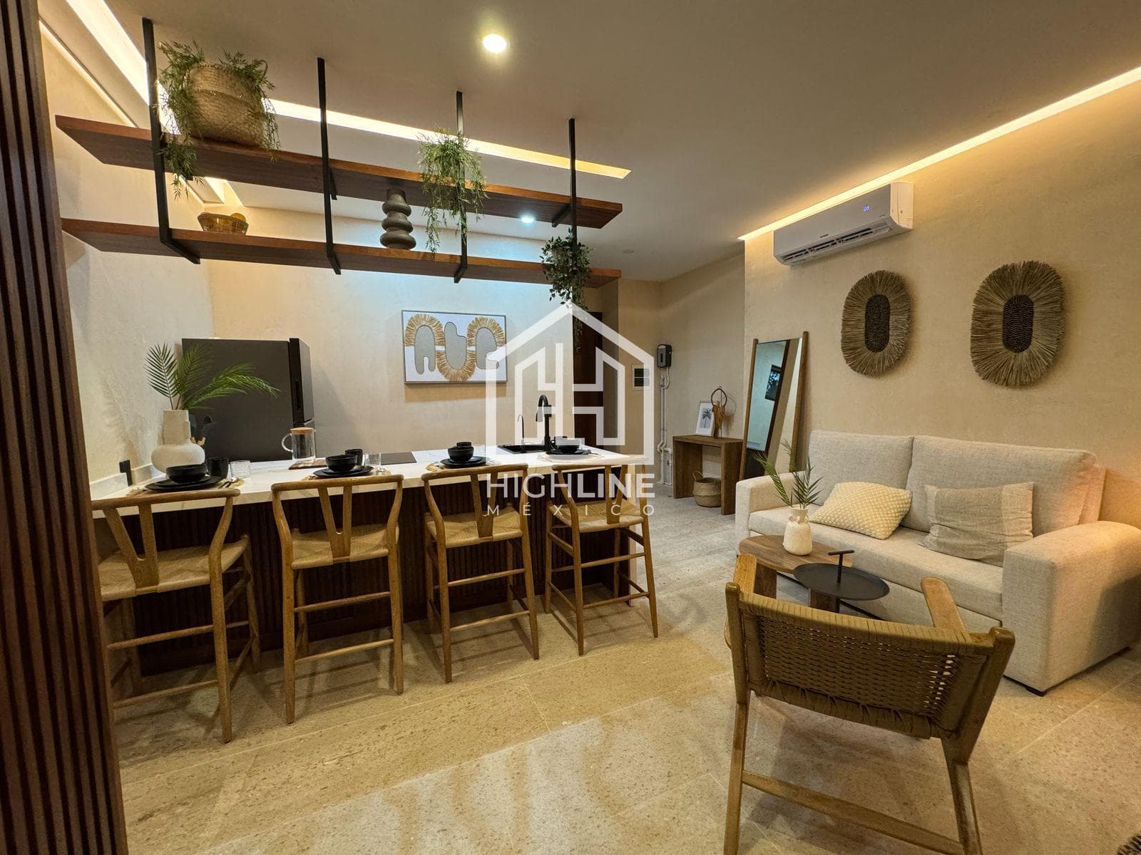 1-BEDROOM APARTMENT FOR SALE IN PLAYA DEL CARMEN WITH AN INFINITY POOL, GYM, AND RESTAURANT