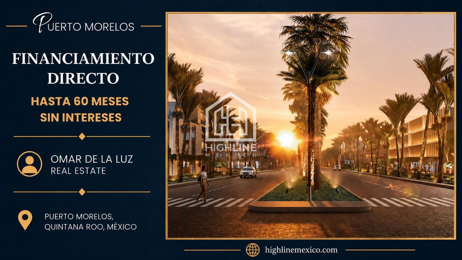 INVESTMENT OPPORTUNITY!! RESIDENTIAL LOT FOR SALE. PUERTO MORELOS. DIRECT FINANCING.