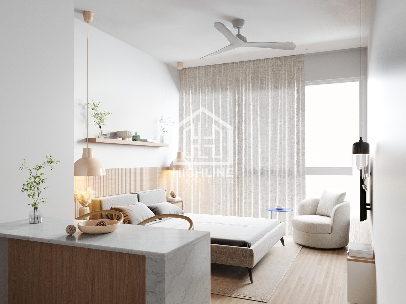 STUDIO FOR SALE IN PLAYA DEL CARMEN. ROOFTOP WITH INFINITY POOL. PRE-SALE.