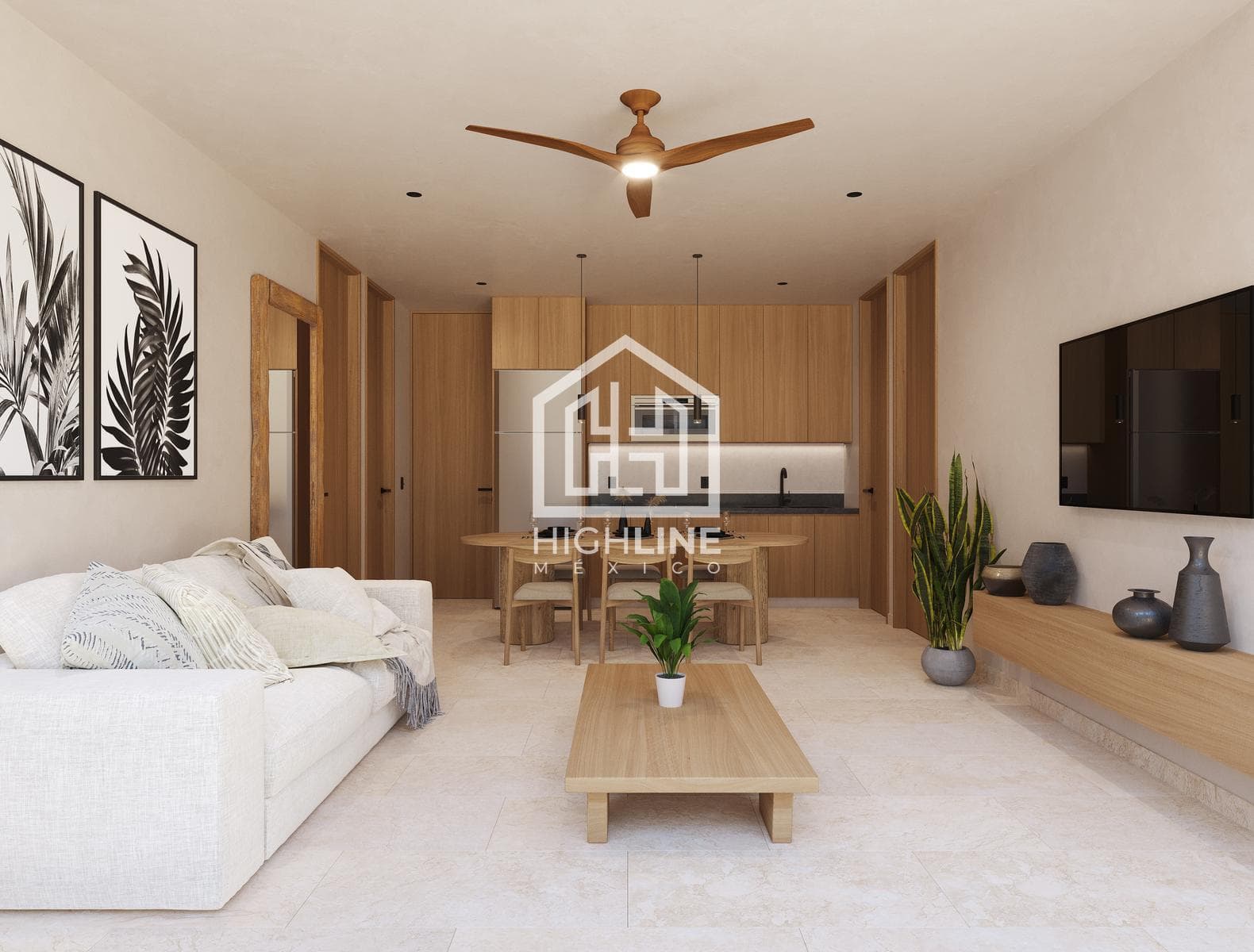 1-bedroom apartment for sale in Tulum with a pool, coworking space, gym, and pet-friendly