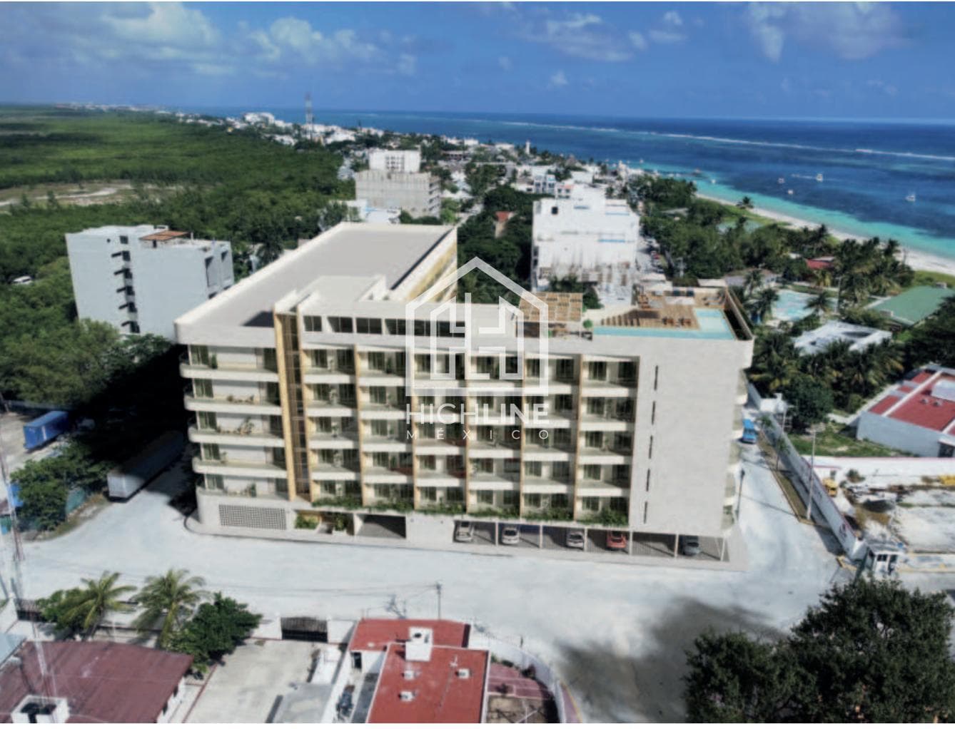 3-BEDROOM APARTMENT FOR SALE IN PUERTO MORELOS: OCEAN VIEW, POOL, GYM, LOCATION, AND PRICE