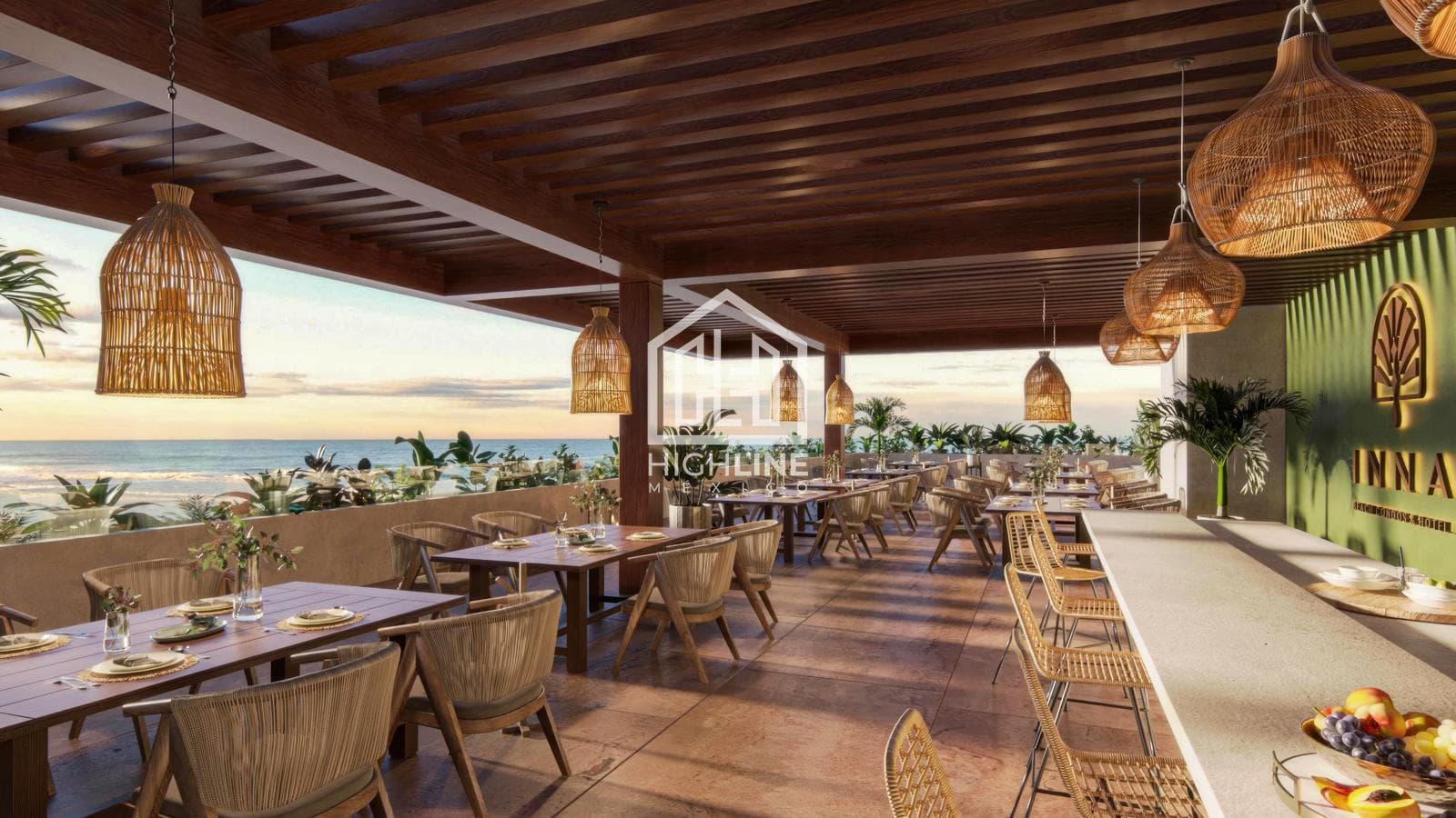 Loft-style apartment for sale in Puerto Morelos with a pool and ocean views—ideal for investment
