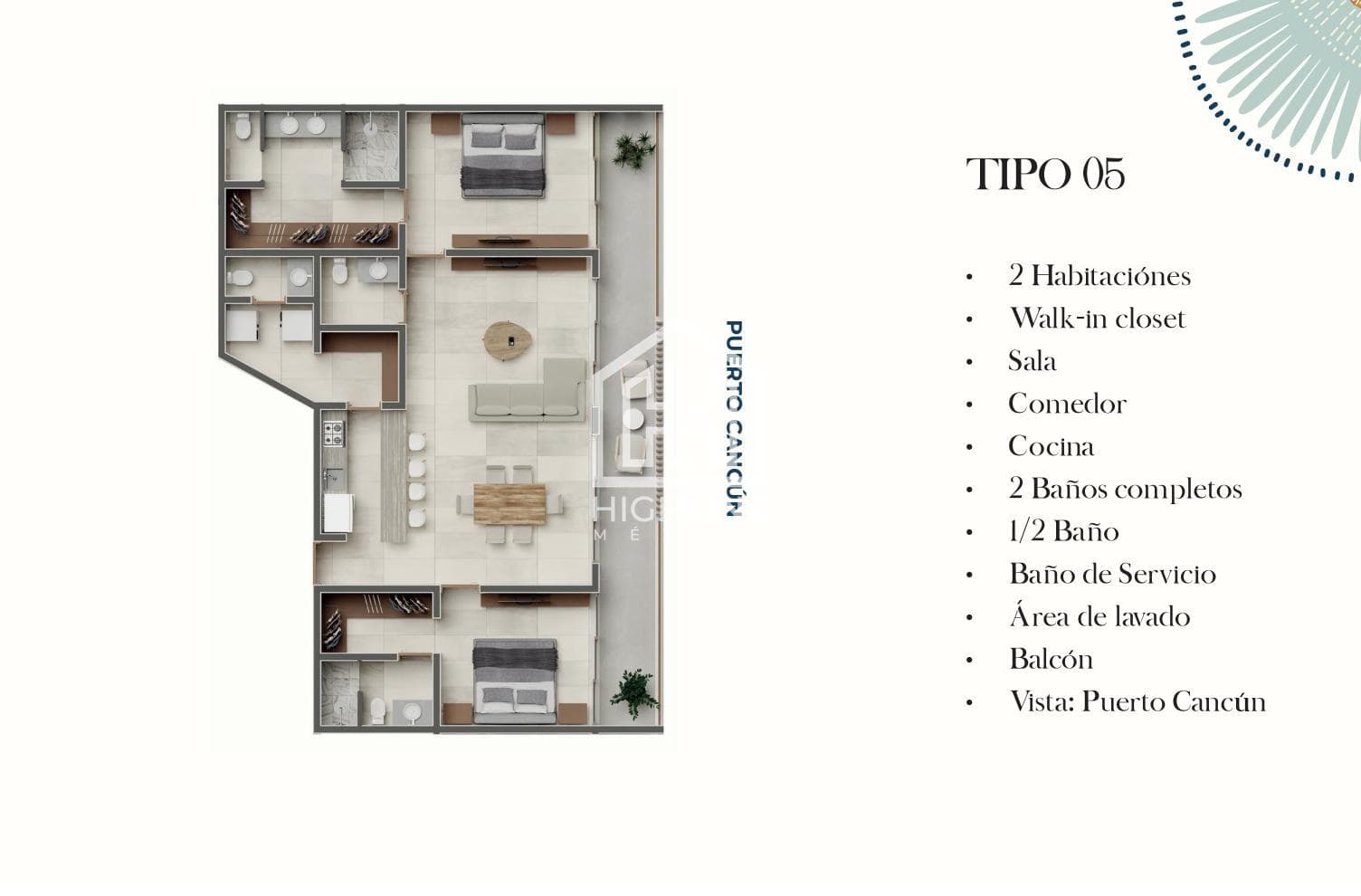 2-BEDROOM APARTMENT FOR SALE IN PUERTO CANCUN, WITH POOL, GYM, AND YOGA CLASSES—EXCELLENT LOCATION AND PRICE