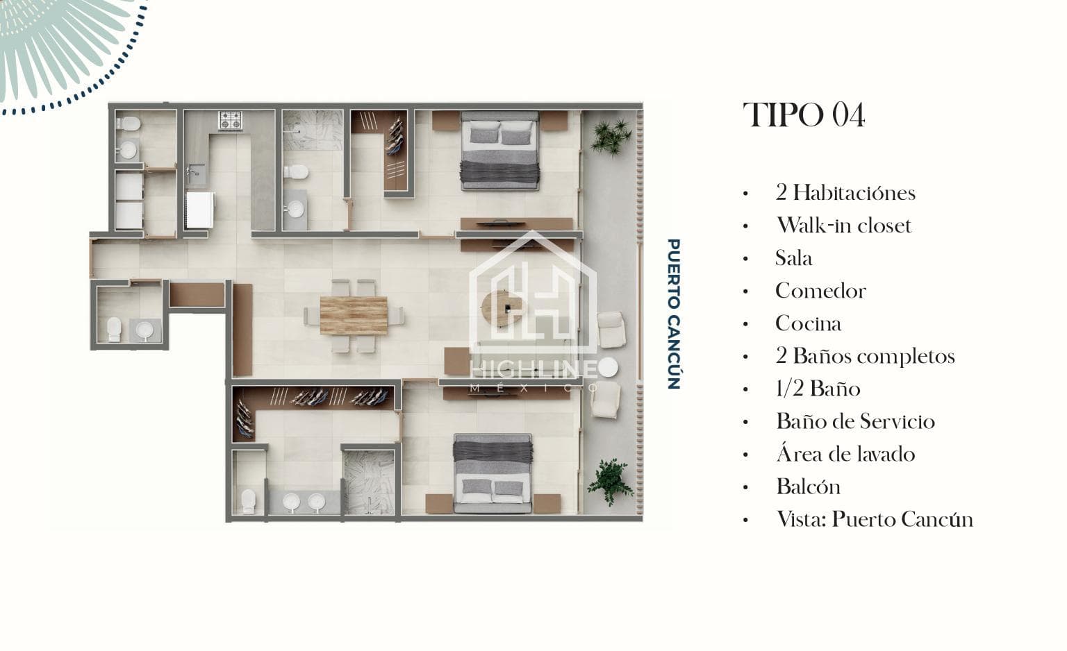 2-BEDROOM APARTMENT FOR SALE IN PUERTO CANCUN, WITH POOL, GYM, AND YOGA CLASSES—EXCELLENT LOCATION AND PRICE