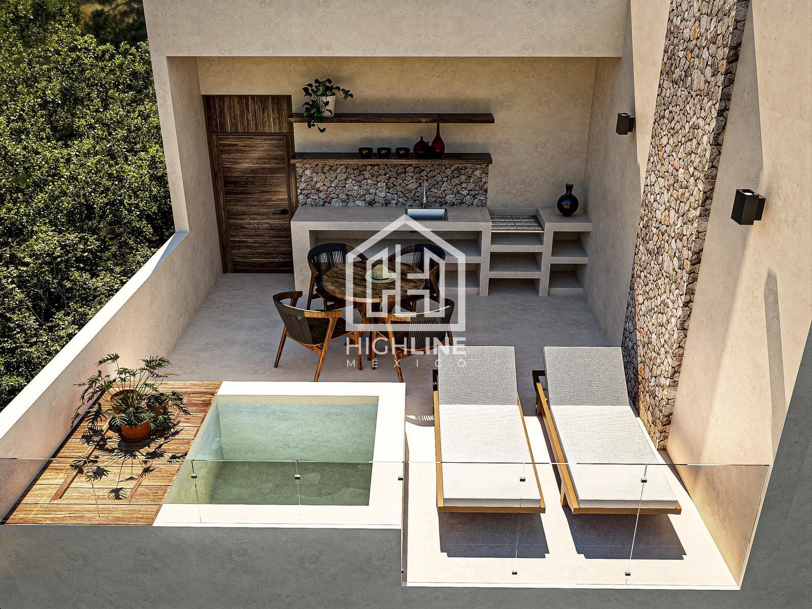 APARTMENT FOR SALE IN TULUM: 1 BEDROOM WITH BARBECUE AREA