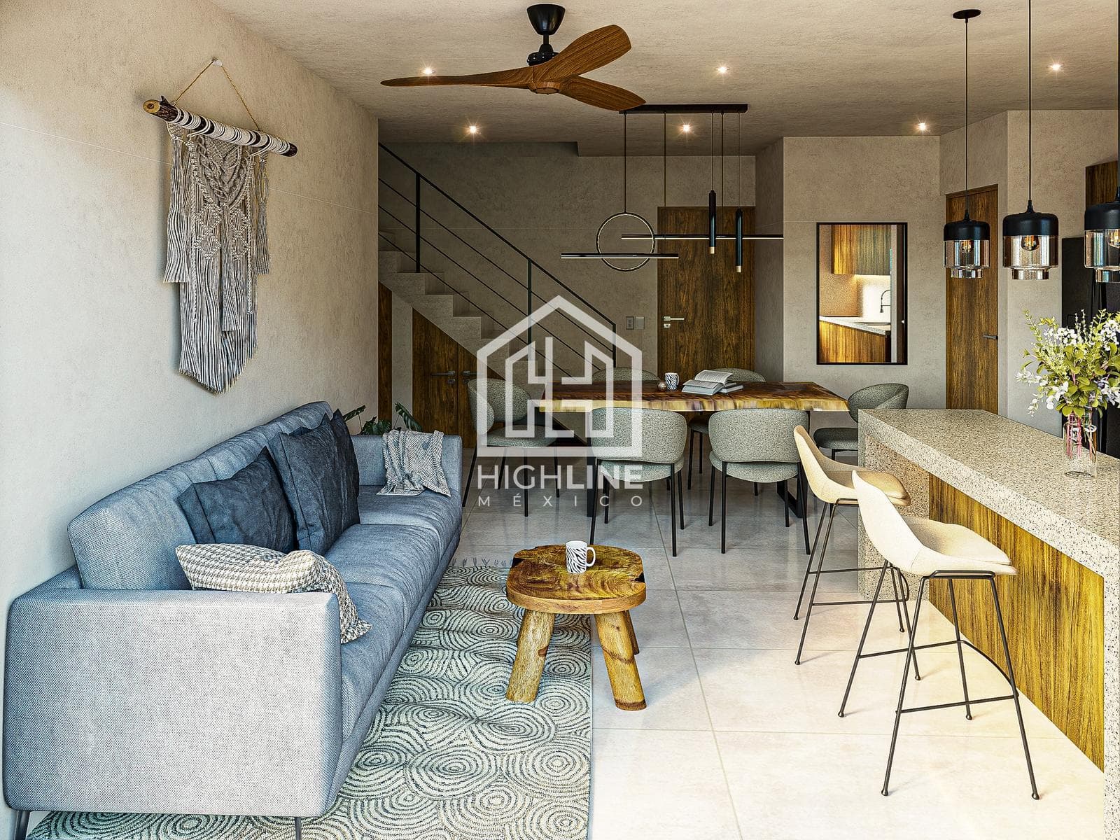 APARTMENT FOR SALE IN TULUM: 1 BEDROOM WITH BARBECUE AREA