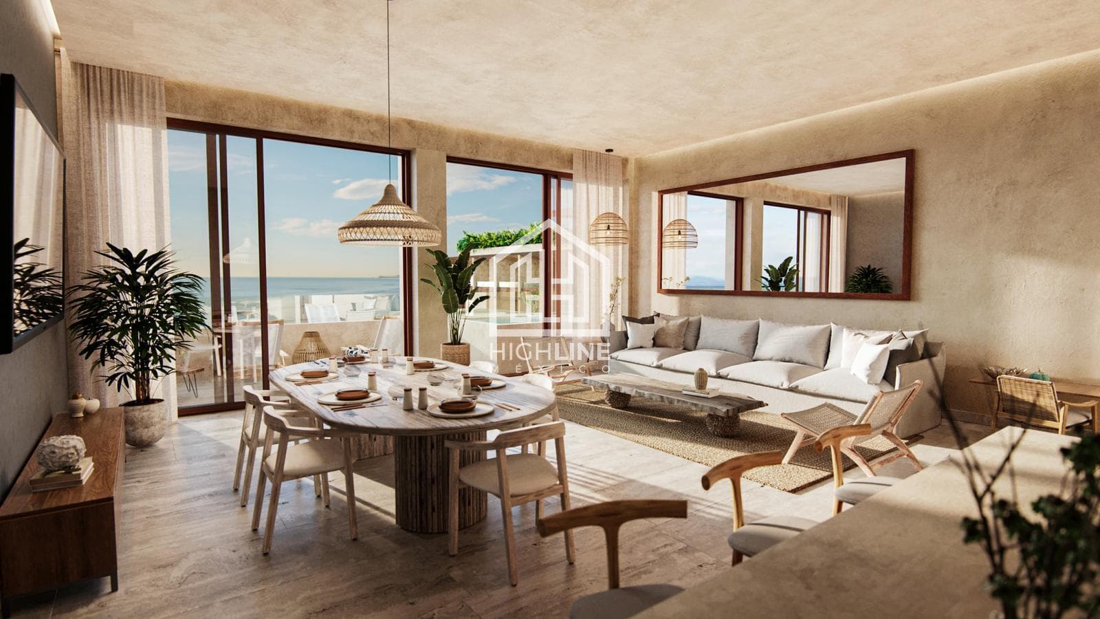 1-BEDROOM APARTMENT FOR SALE IN PUERTO MORELOS, ON THE BEACHFRONT
