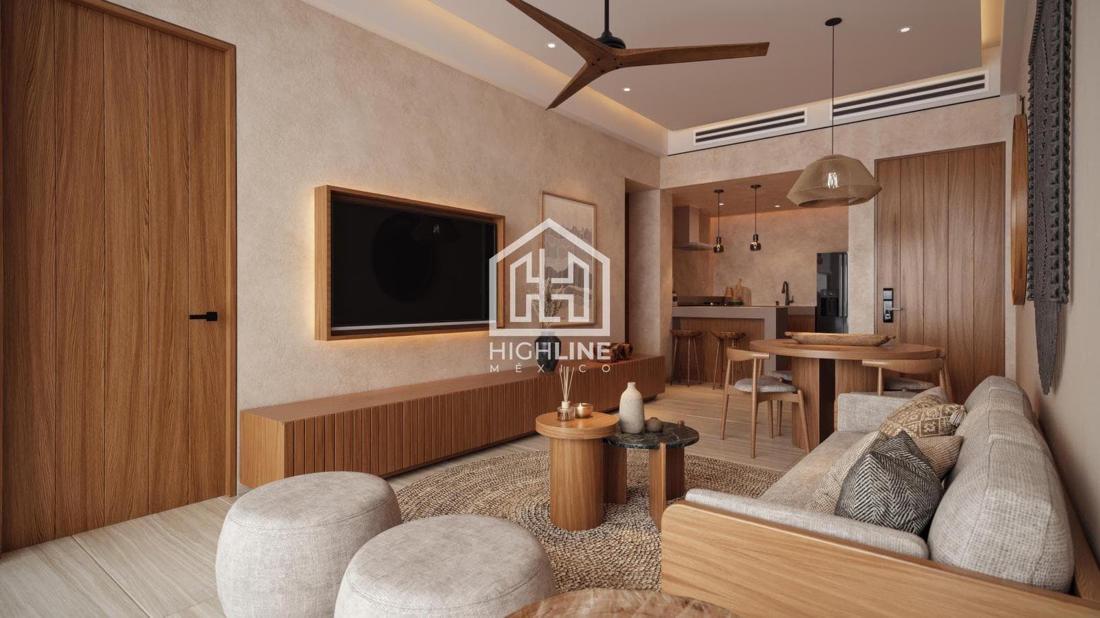 PENTHOUSE FOR SALE IN PUERTO MORELOS: 1 BEDROOM WITH BAR, SPA, AND OCEAN-VIEW POOL